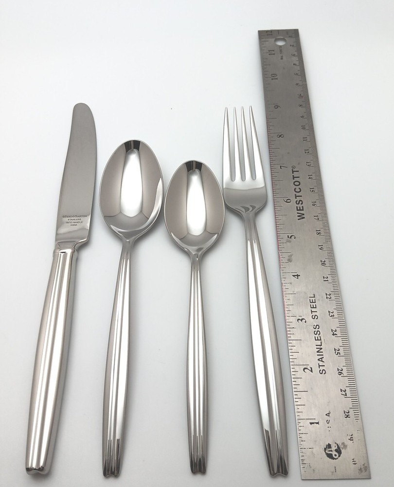 Reed & Barton Tate 4 Piece Server Hostess Set 18/10 Stainless Glossy Flatware