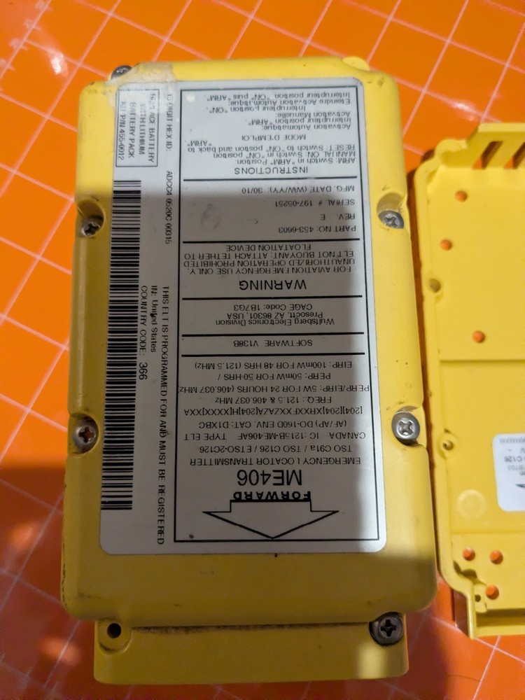 Wulfsberg Electronics Division ELT406 Emergency Locator Transmitter