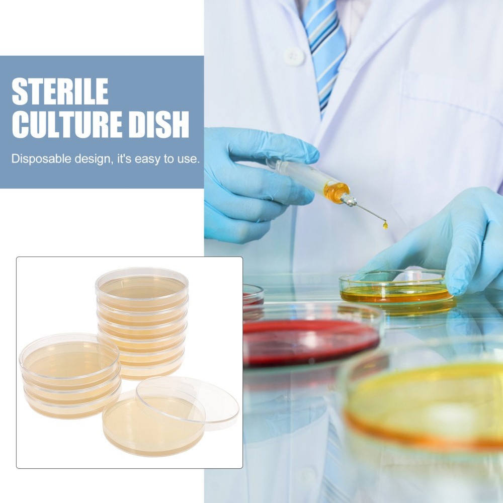 10 Pcs Prepoured Petri Dish Nutrient Agar Plate Extract