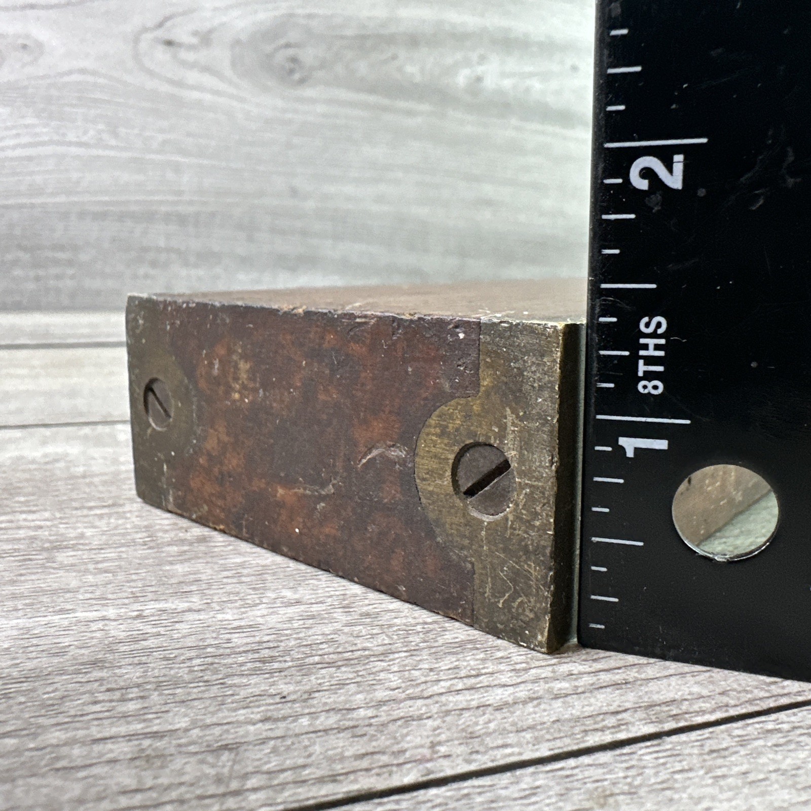 Vintage Stanley New Britain USA No.13 Cherry Wood Level 3 Bubble Brass 30"