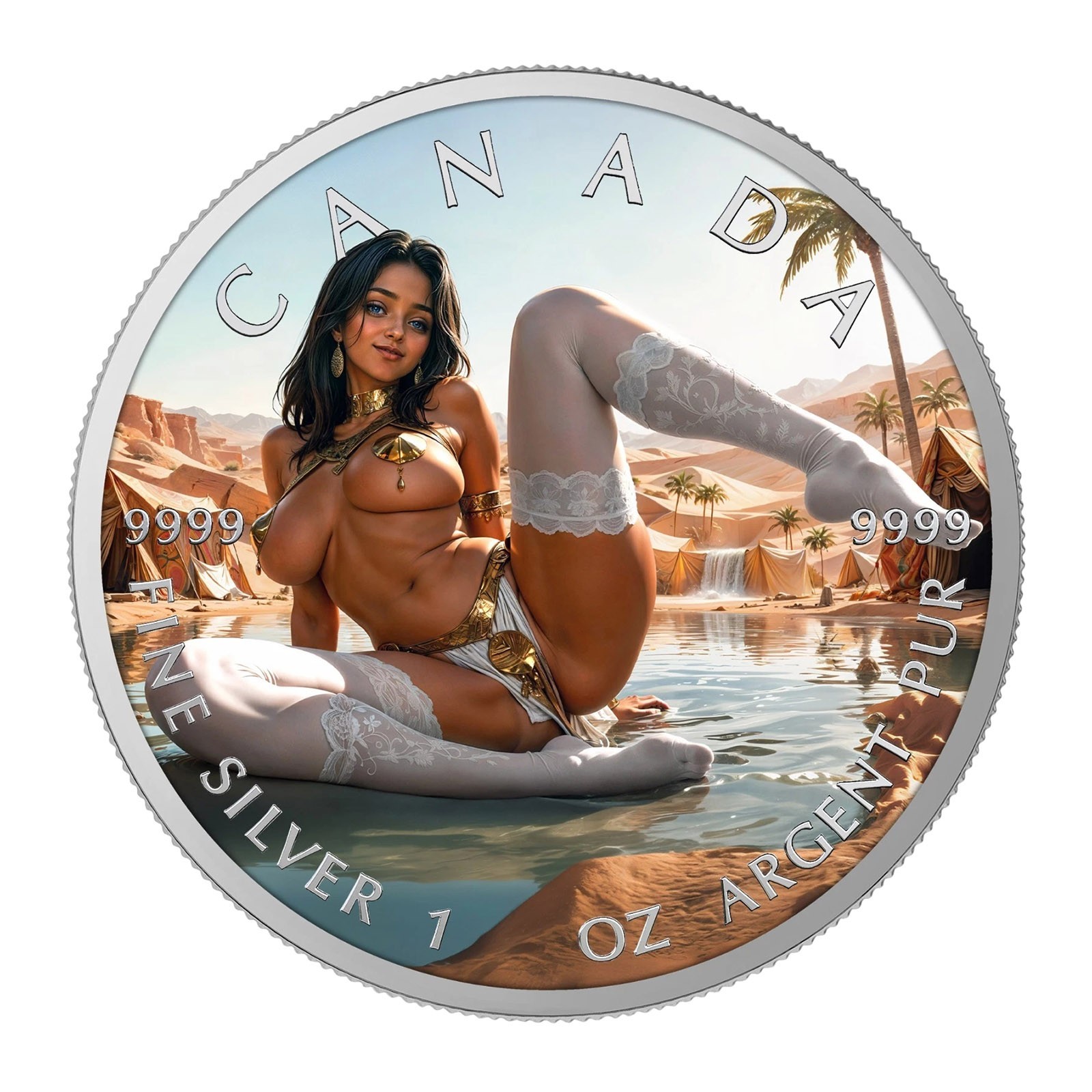 Canada 2025 Oasis Relaxing Temptation Naughty Sexy Girl Silver-Plated Coin