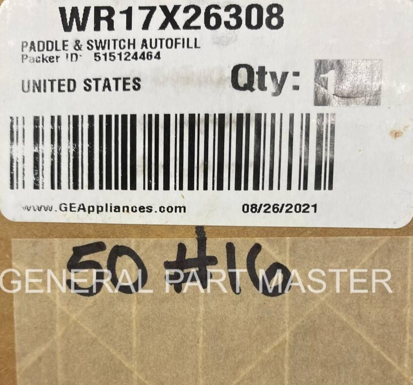 Genuine OEM GE Paddle & Switch Assembly WR17X26308