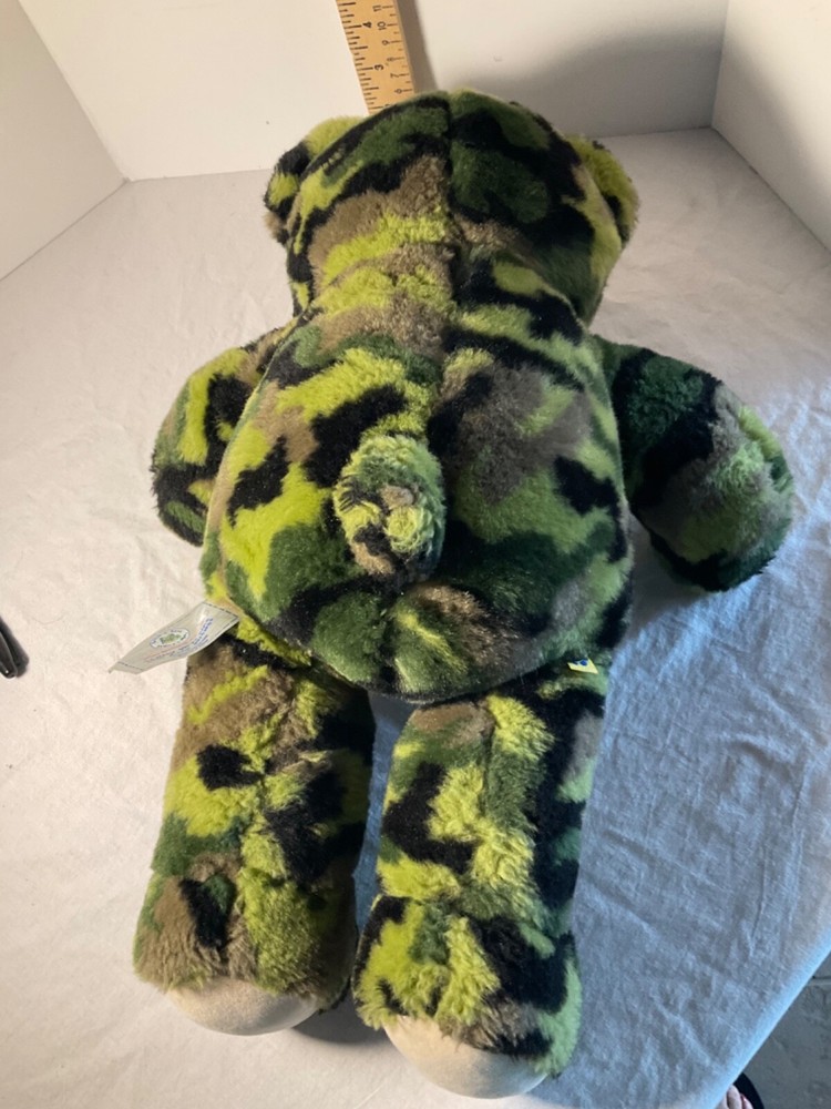 Build a bear camouflage bear plush 15”