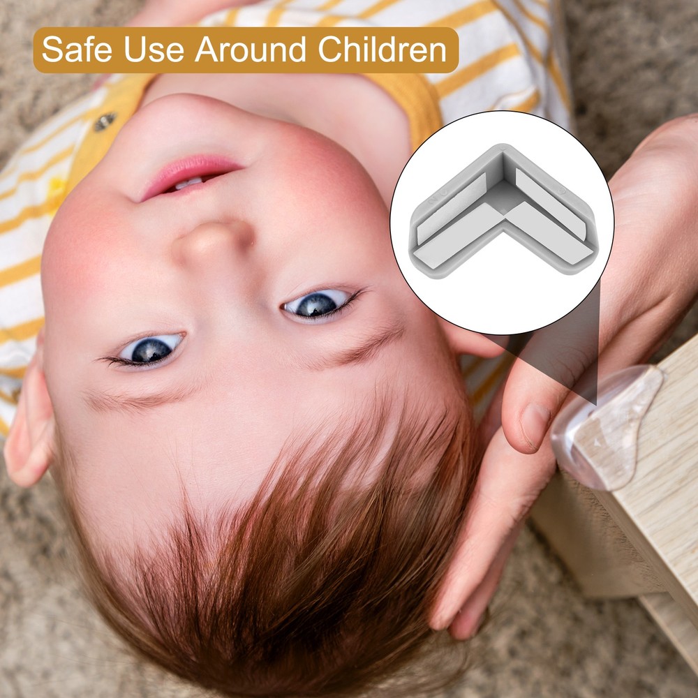 16Pcs Corner Protectors Table Corner Protectors L-shaped Grey