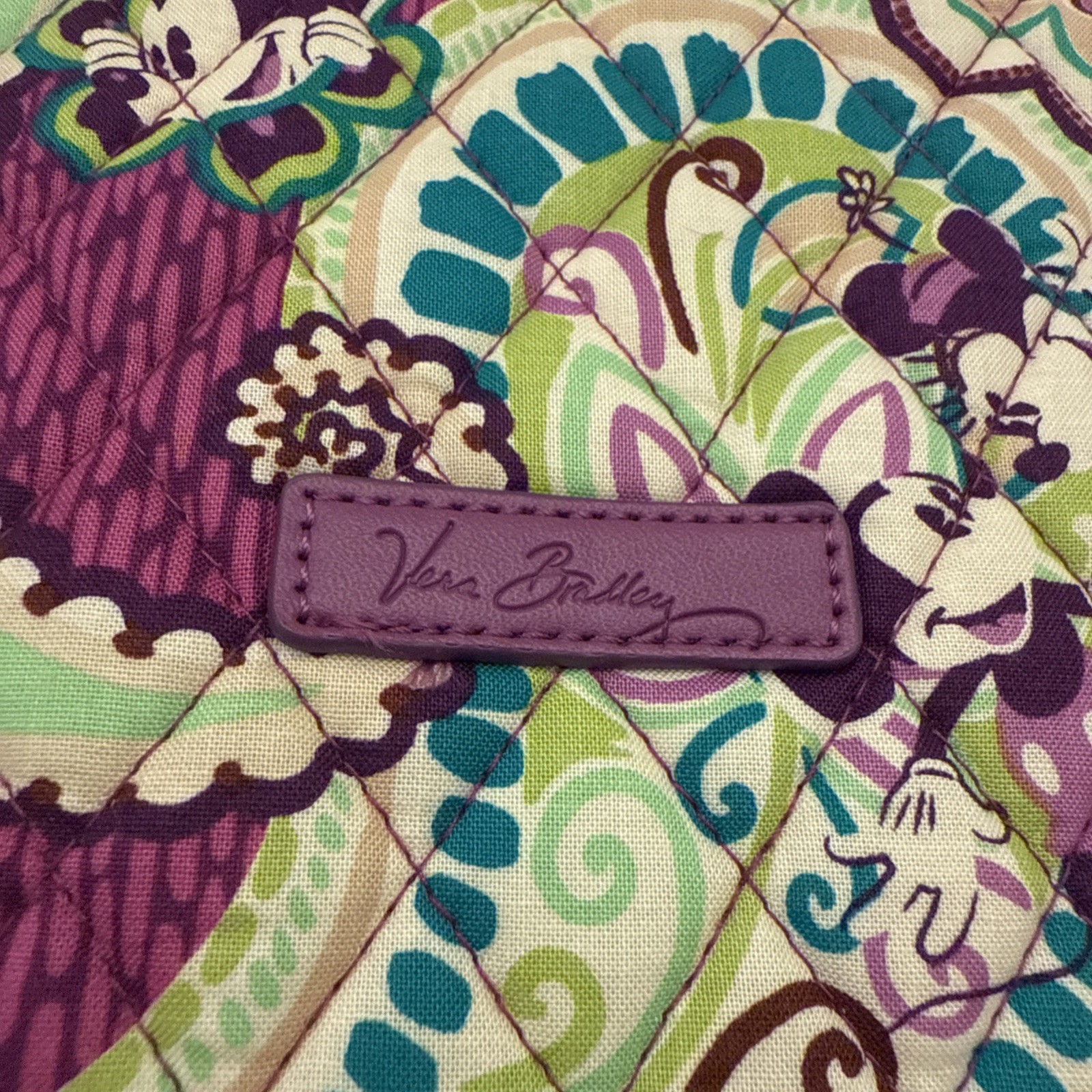 Vera Bradley Disney Parks Minnie Mouse Cosmetic Bag NWT Plums Up Purple Paisley