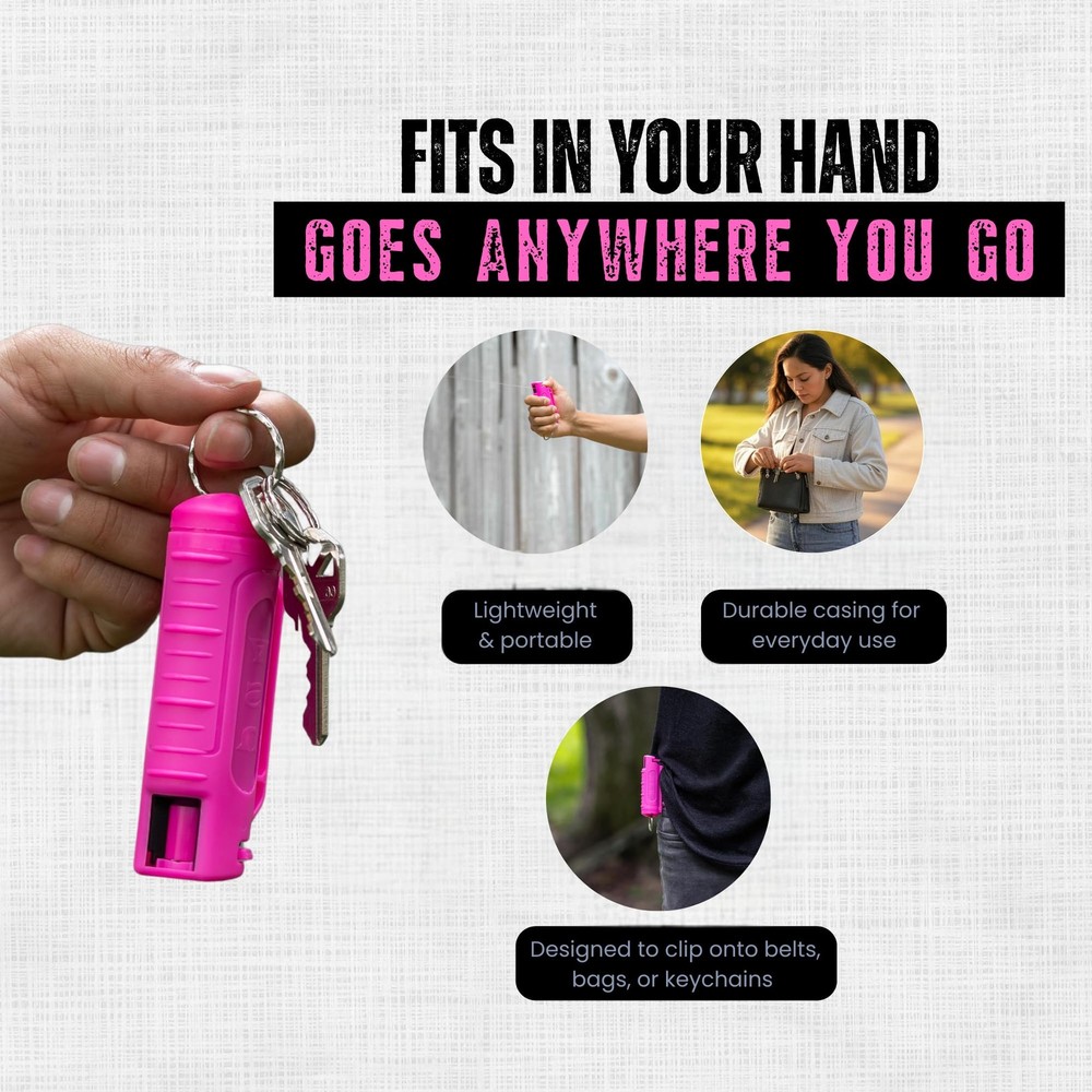 Compact Rainbow Self Defense Spray Maximum Strength Oc Trusted By Law Enforce...