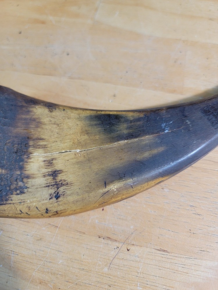 Antique Flat Powder Horn