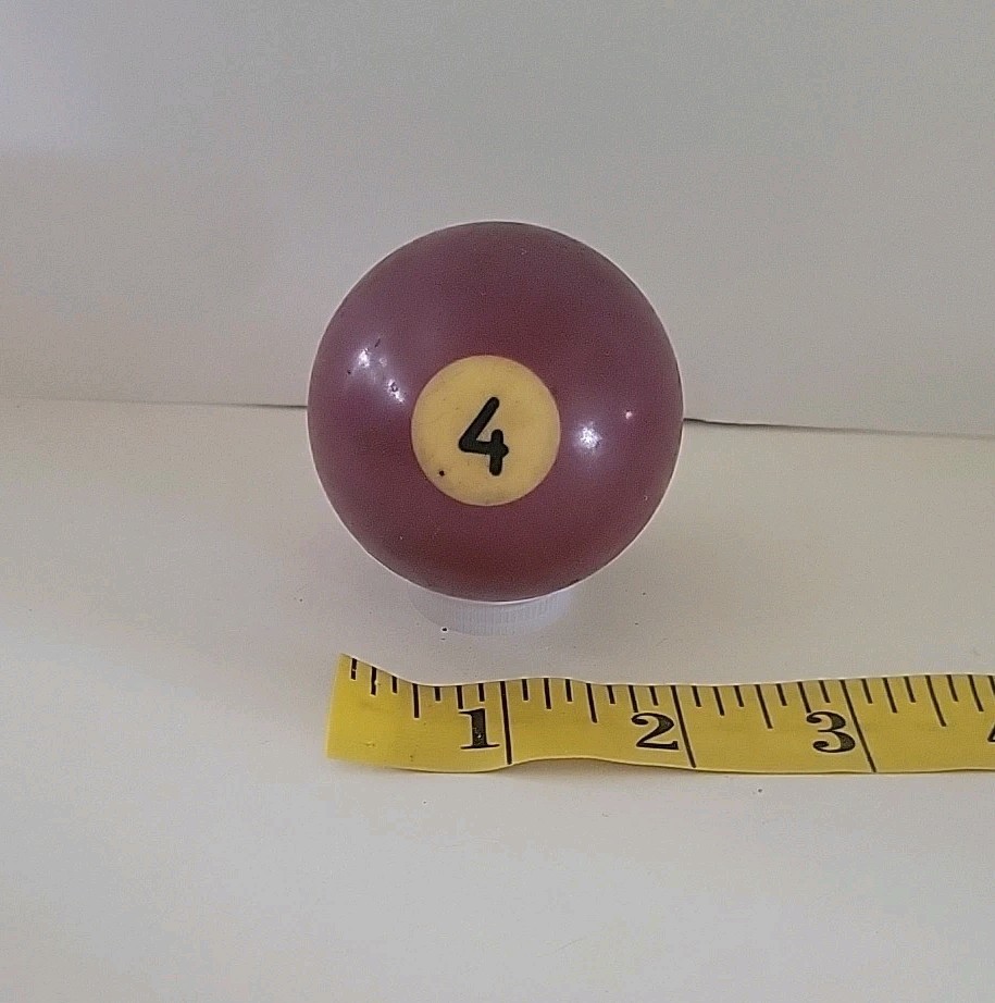 Vintage No. 4 Solid Purple Pool Ball Billiard 2" Replacement (D)