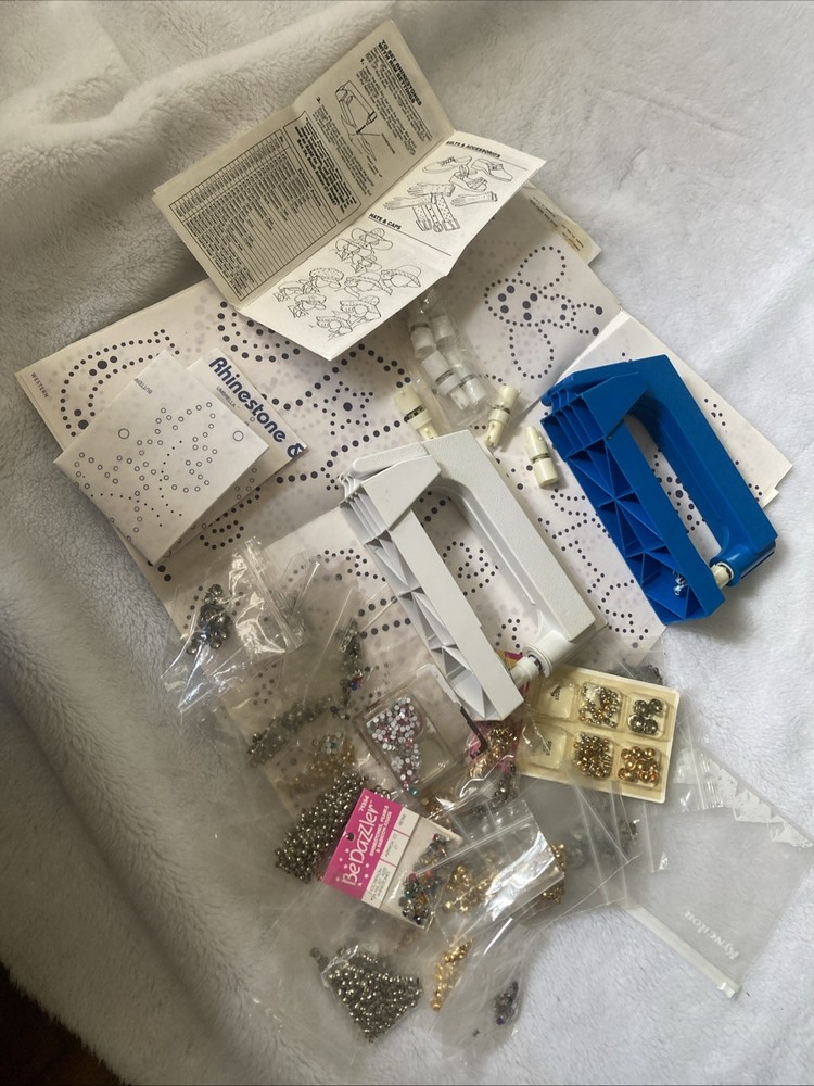 2 Bedazzlers With Studs, Rhinestones, Patterns, Instructions