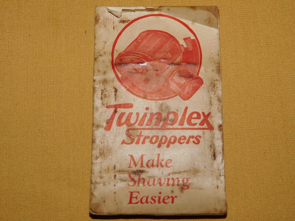 VINTAGE BARBER TWINPLEX STROPPERS RAZOR STROP