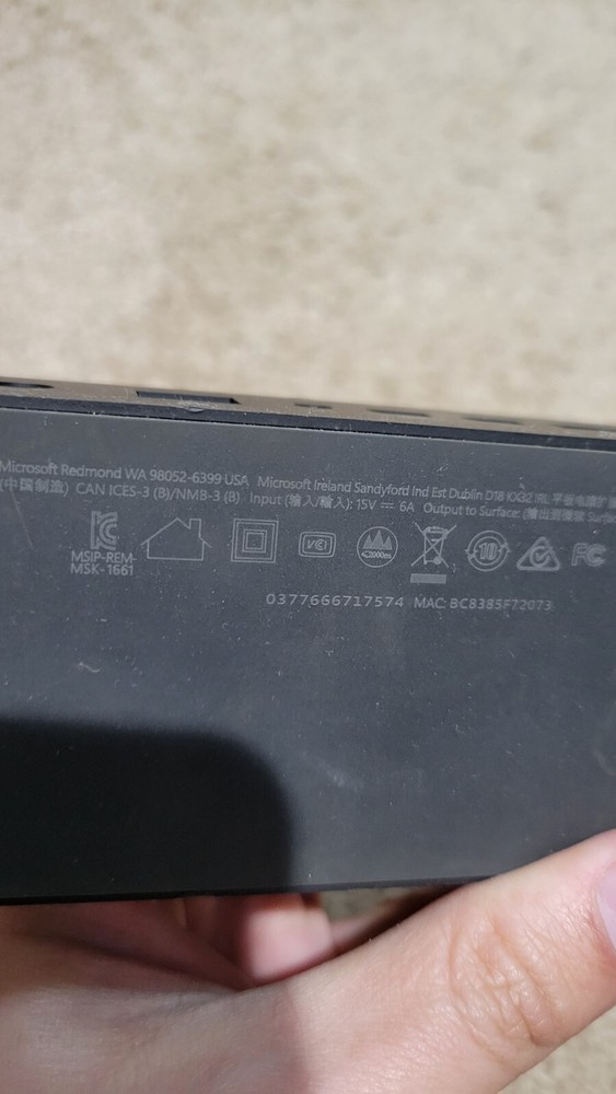 Microsoft 1661 Surface Dock