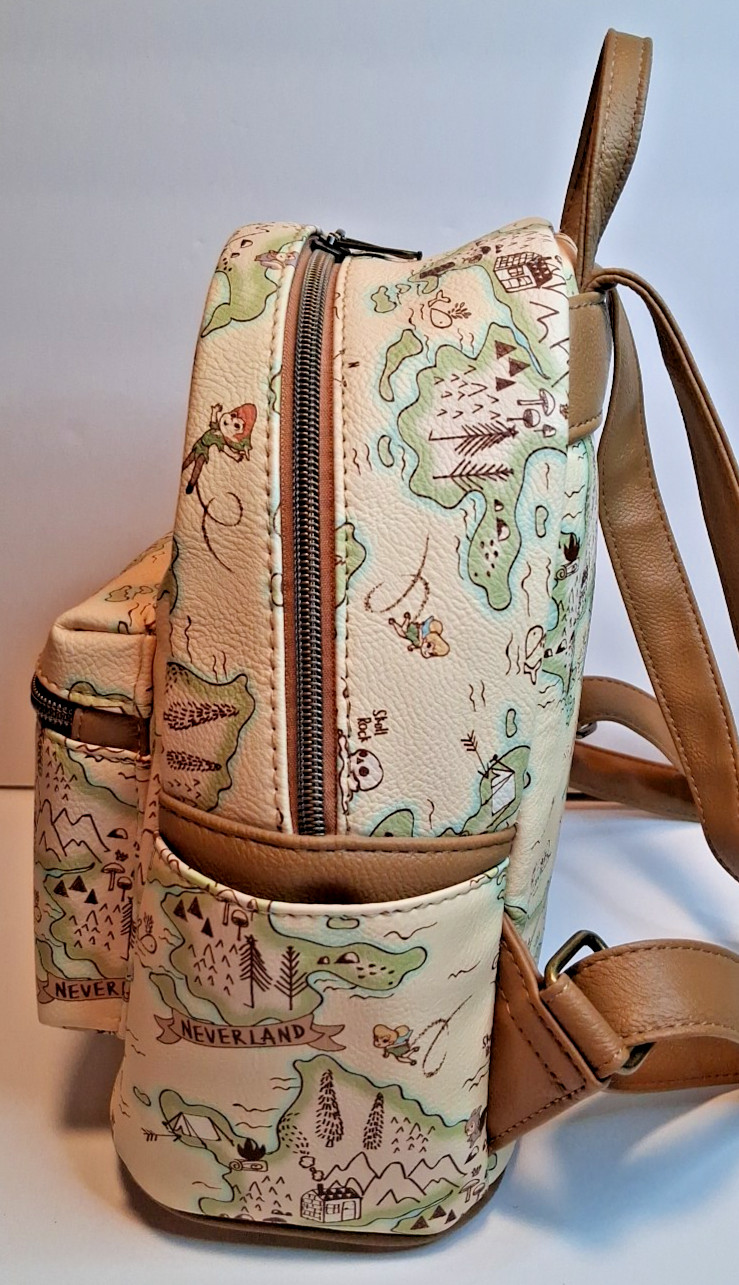 Loungefly Disney Peter Pan All Over Neverland Map Print Mini Backpack Rare HTF