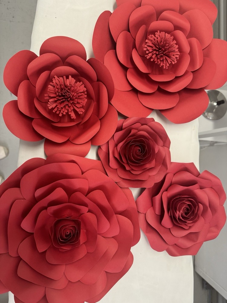 Red Paper Flowers
