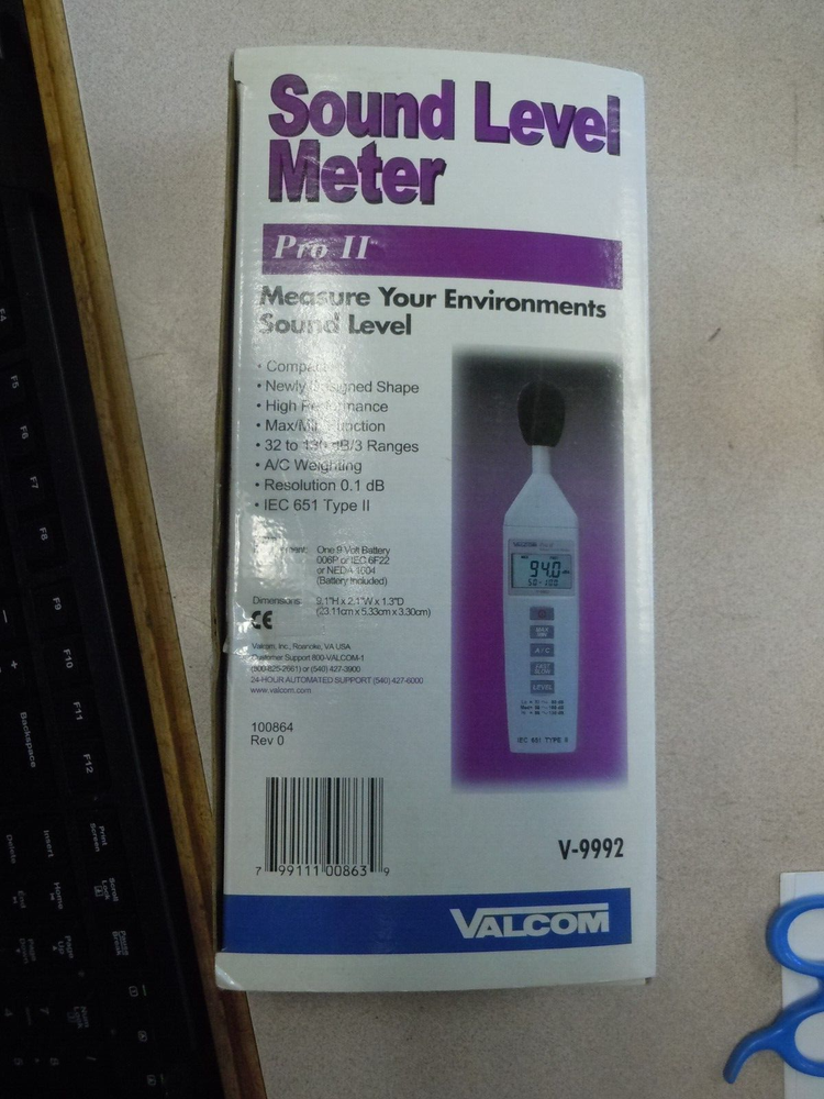 Valcom V-9992 Digital Sound Level Meter Pro Ii (v9992)