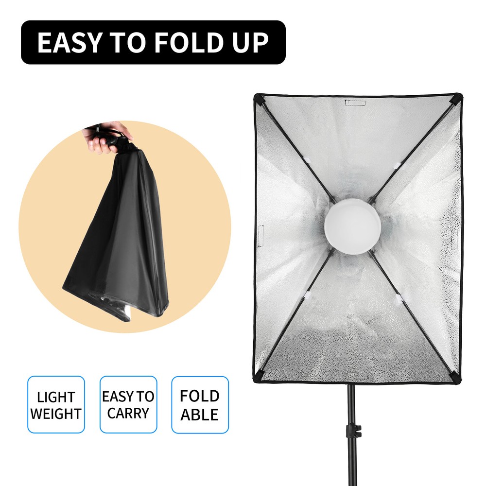 2Pcs Softbox Lighting Kit LED Continuous Photography Tripod Remote Control