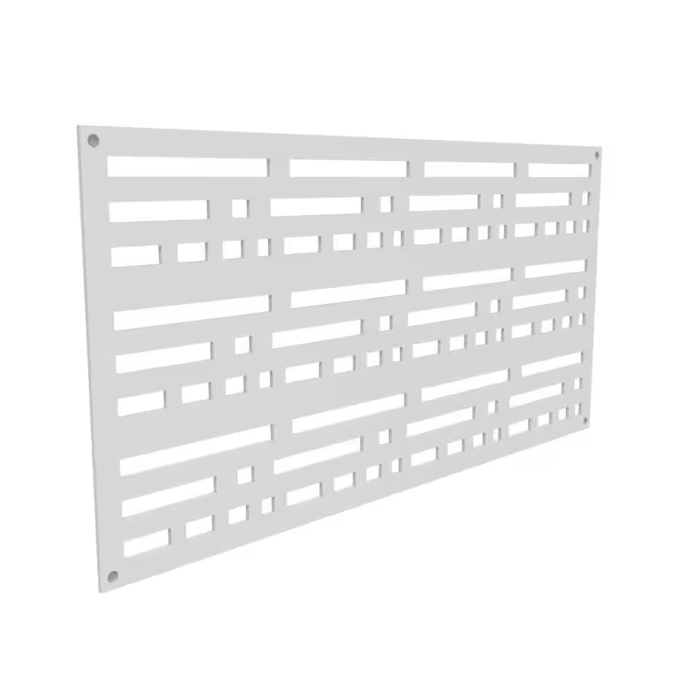 2 Ft. X 4 Ft. Morse White Polypropylene Decorative Screen Panel