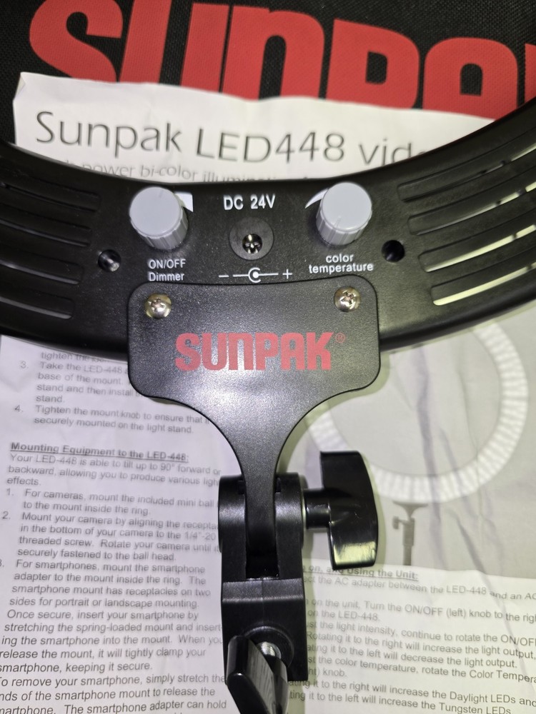 **READ**Sunpak - LED 448 19" Bi-Color Ring Light Kit KNOBS ONLY!!**