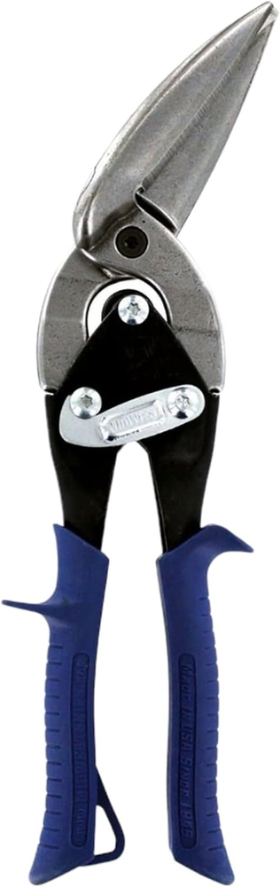 MIDWEST Power Cutters Long Cut Snip - Straight Cut Offset Tin Cutting Shears wit