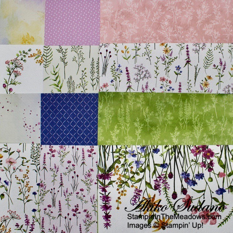 Stampin Up * DAINTY FLOWERS * DSP- 24 SHEETS 6x6 PAPER, PRETTY FLORAL PRINTS!