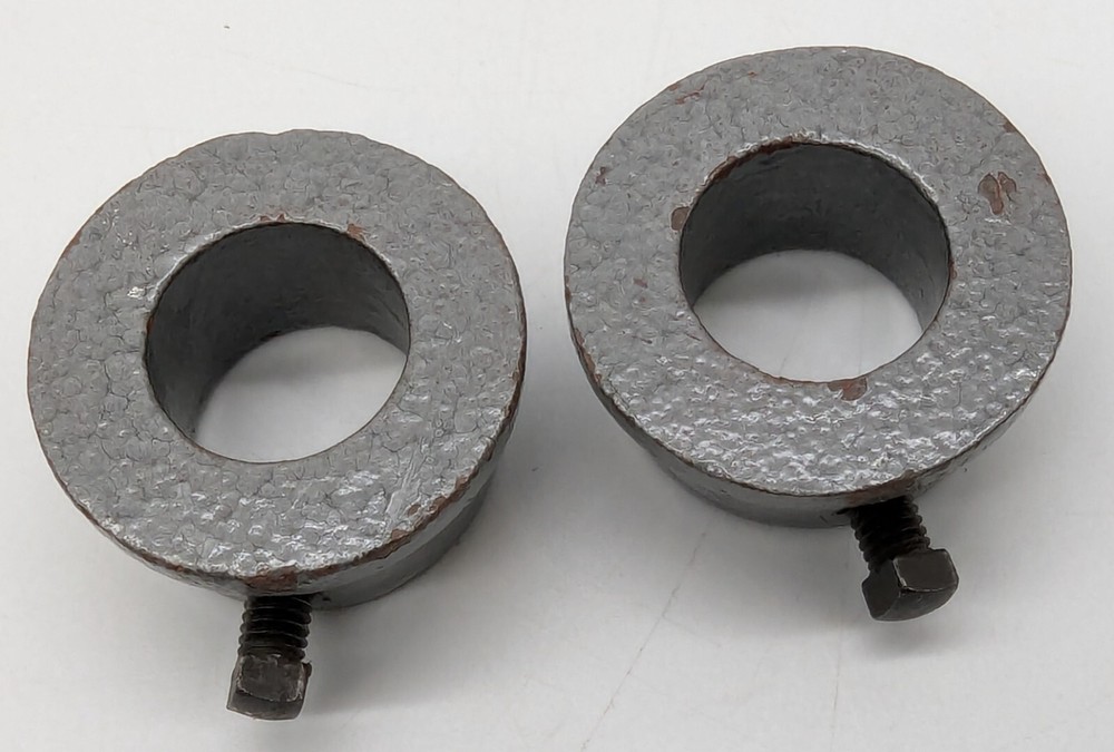 2 Weider Barbell 1" Bar Inside Collars Pair Screw-Lock