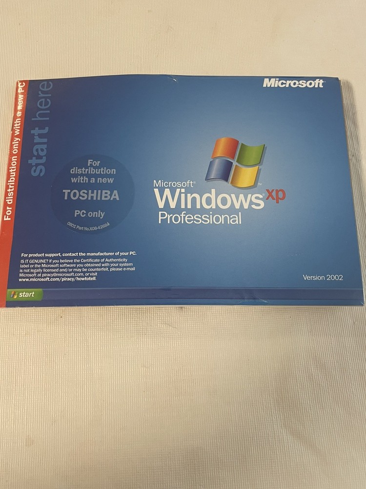 Microsoft Windows XP PC EDITION 2005 (sealed) TOSHIBA DRIVERS DVD
