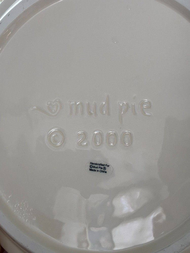 MUD PIE HTF LITTLE PRINCE 2 PC CERAMIC BOY'S DINING SET PLATE + CUP 2000