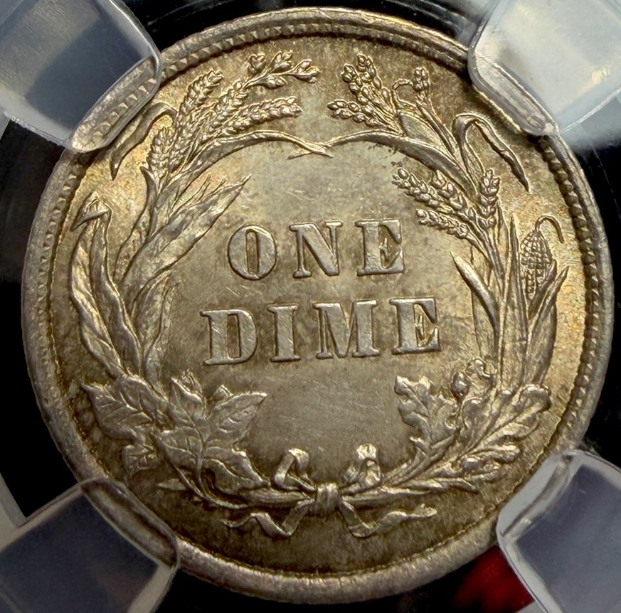 1893-O Barber Dime - NGC AU58 -EDC PLUS HOLDER