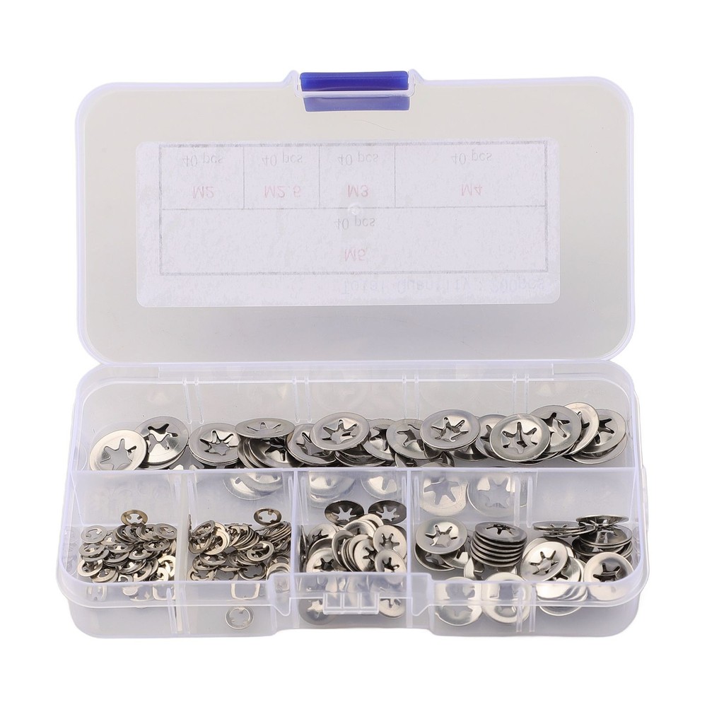 200pcs Star Lock Washers Internal Tooth for Mechanical Engineering Applications