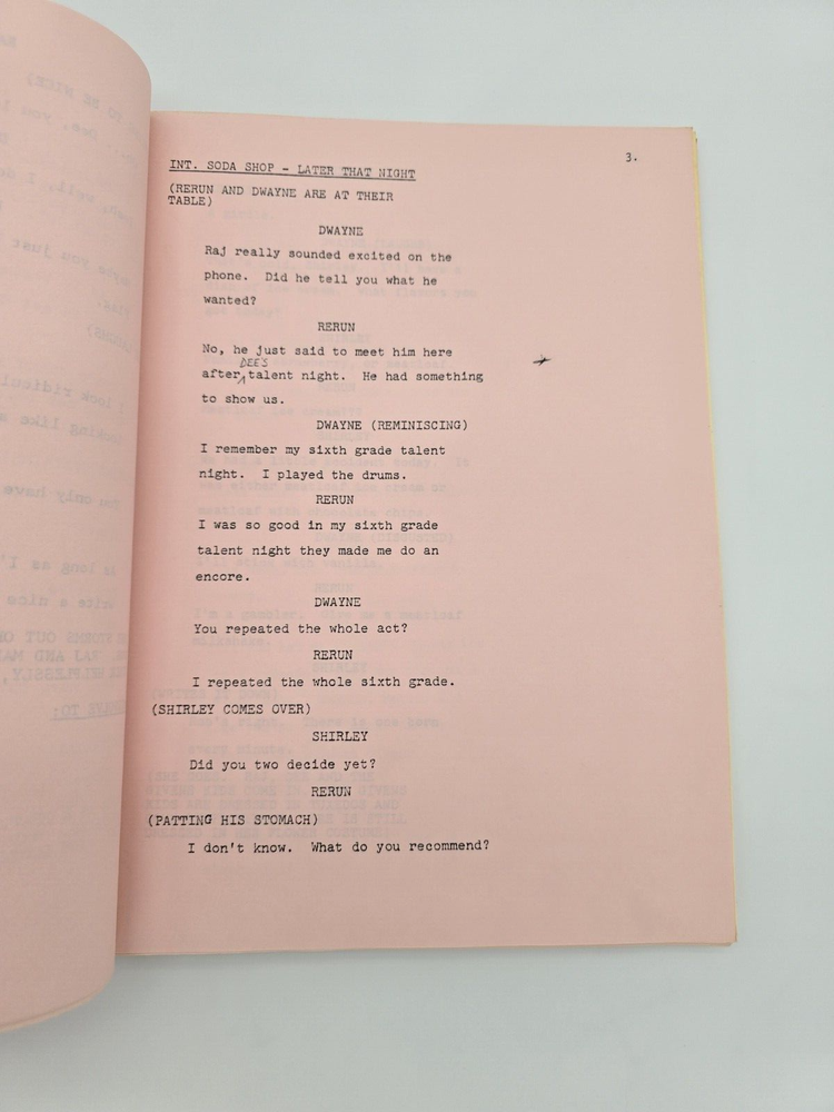 WHAT'S HAPPENING!! / Larry Mintz 1977 TV Script, "Going, Going, Gong"