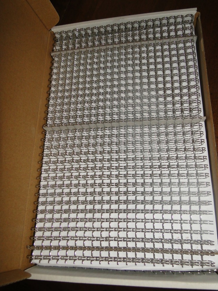 5/16" diameter 3:1" pitch Silver Wire-O Bindings 32 Loop 100 Quantity