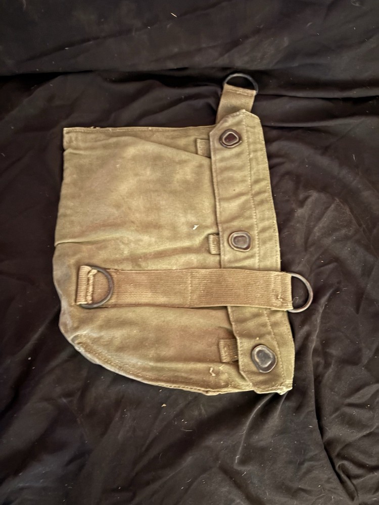 Army canvas bag, specifically a carrying case