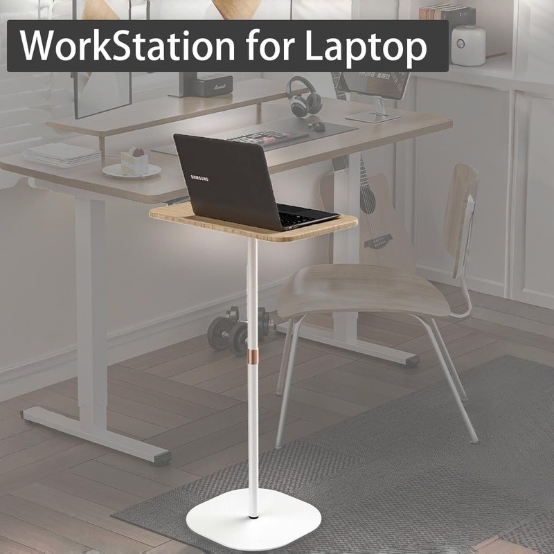 Adjustable Height Laptop Stand Desk Portable Side Table Workstation Sofa Bedside