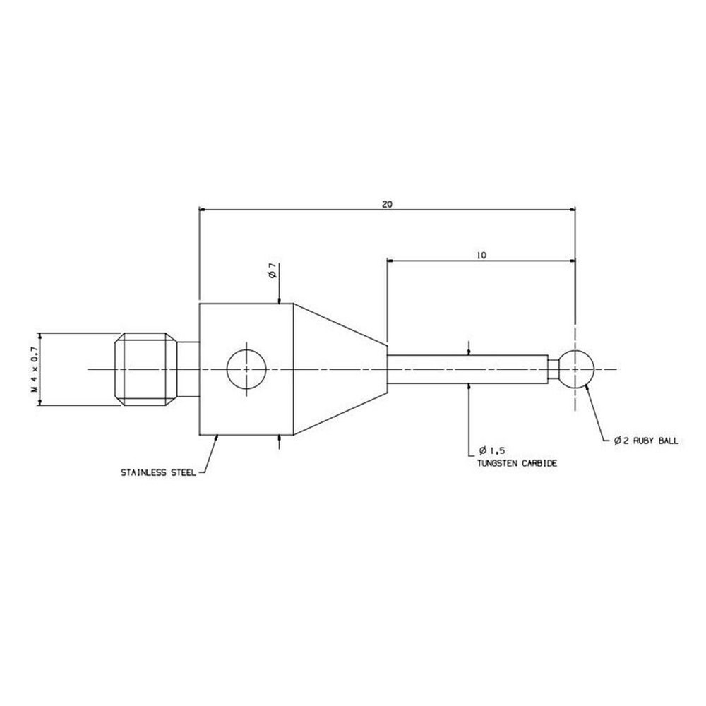 High Quality CMM Touch Probe Thread 2 0mm Ball for Precise Measurements