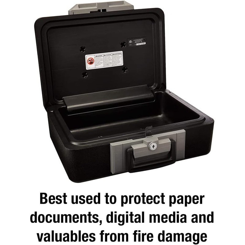 Fireproof Safe Box Key Lock Durable Security Storage Documents Valuables New