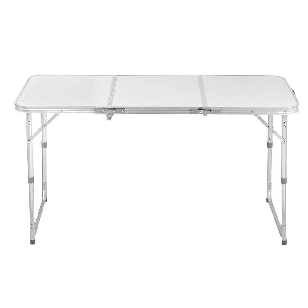 4ft Camping Folding Table Aluminum Portable Picnic Table with Adjustable Height