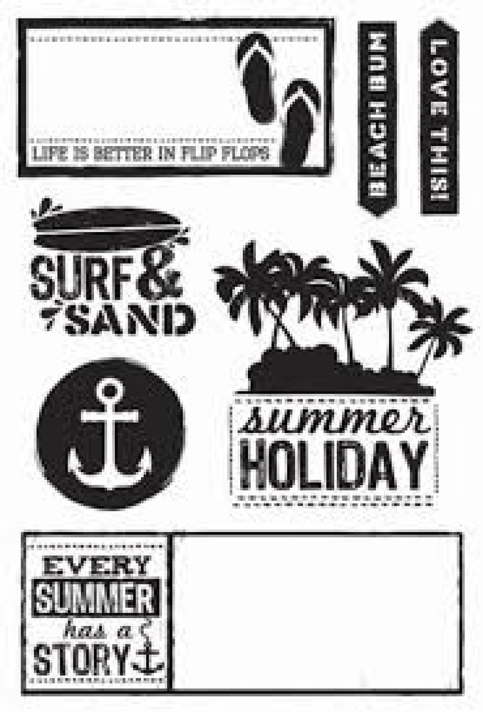 Kaisercraft Acrylic Rubber Stamps  SANDY TOES