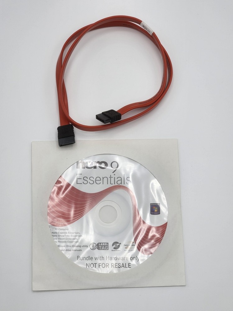 NERO MULTIMEDIA SUITE 9 ESSENTIAL and SATA data cable bundle