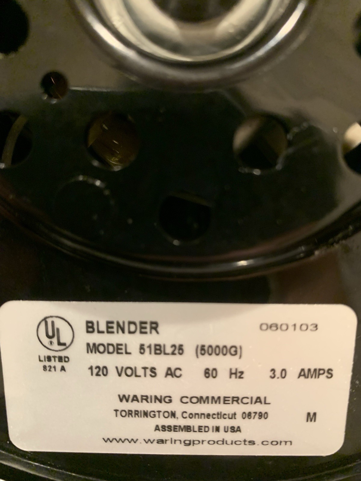 Waring Commercial Blender 51BL25 Toggle Control 40 oz Glass Jar