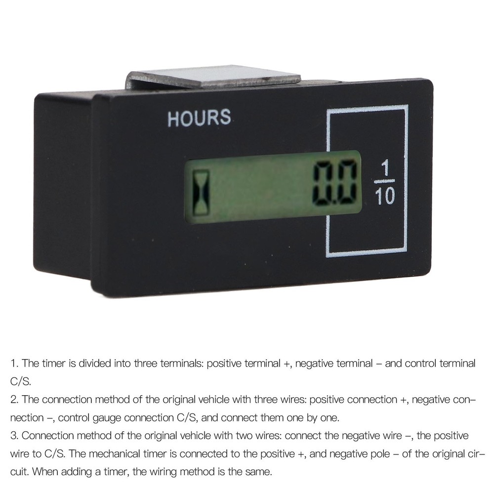 Digital Timer Smart Hour Meter Record Total Operation Hours For Excavator Use