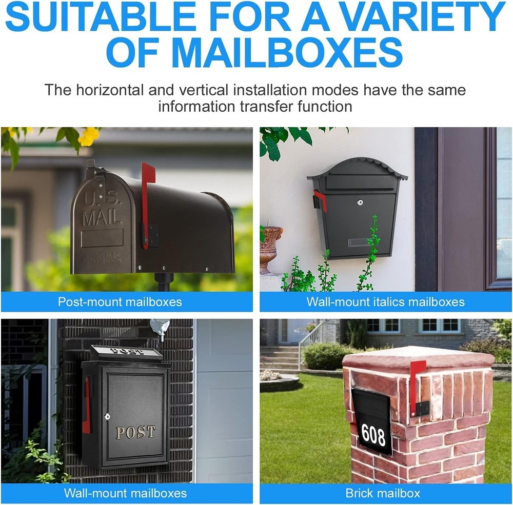 Professional Mailbox Flag Replacement Kit - Weather-Resistant, Multi-Surface Use