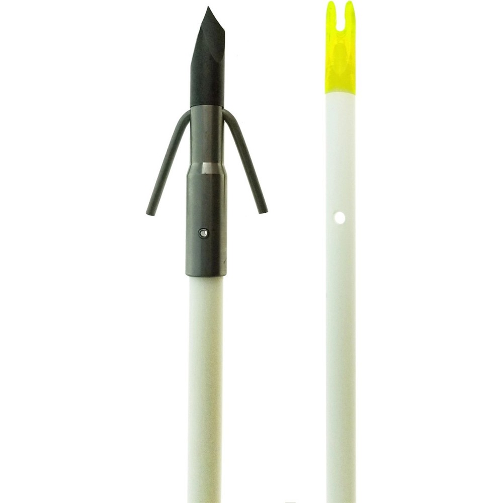 Muzzy Classic White Fish Arrow with Carp Point (nock installed)