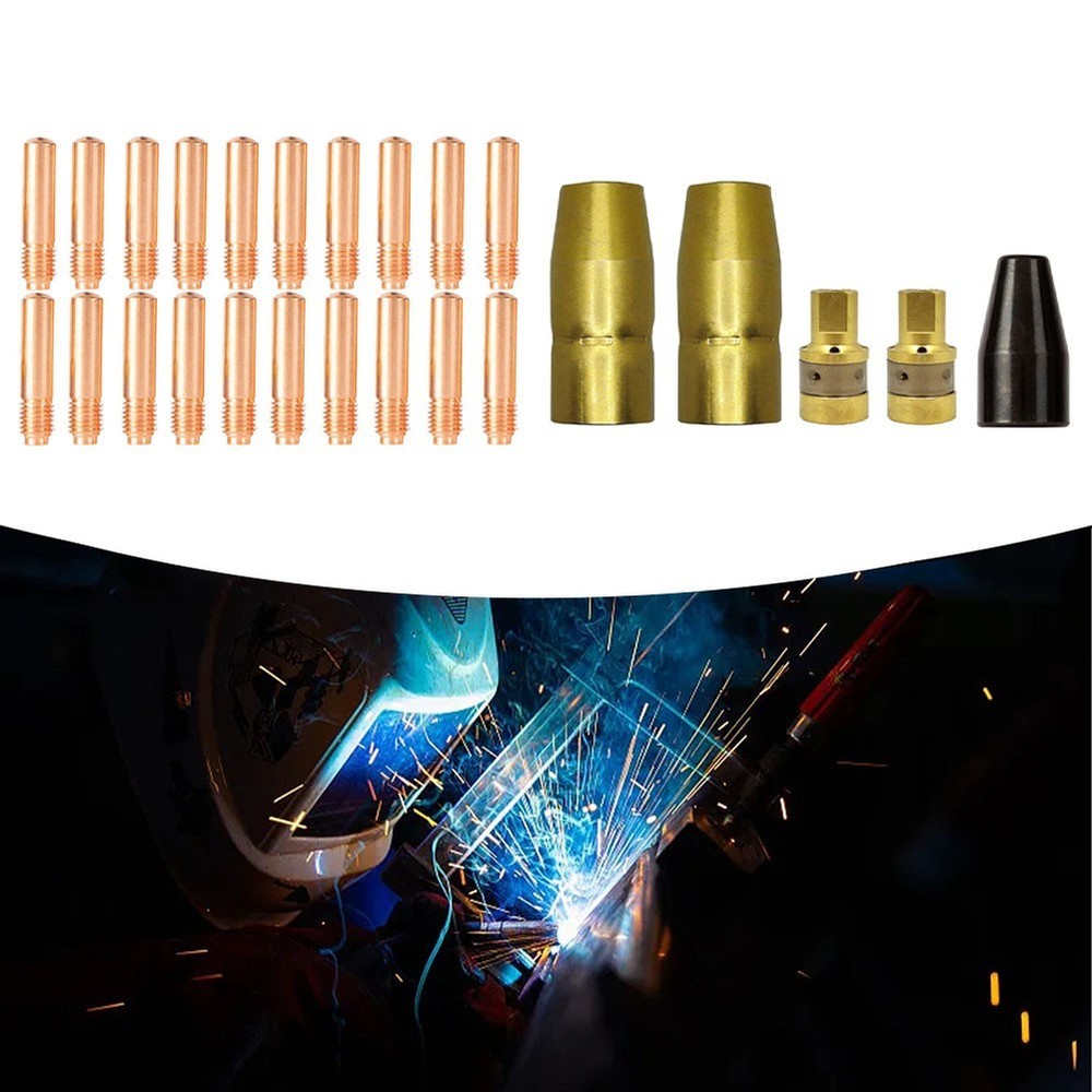 25PCS Nozzle Contact Tip Diffuser Kit for Miller MIG Torch Welding Equipment