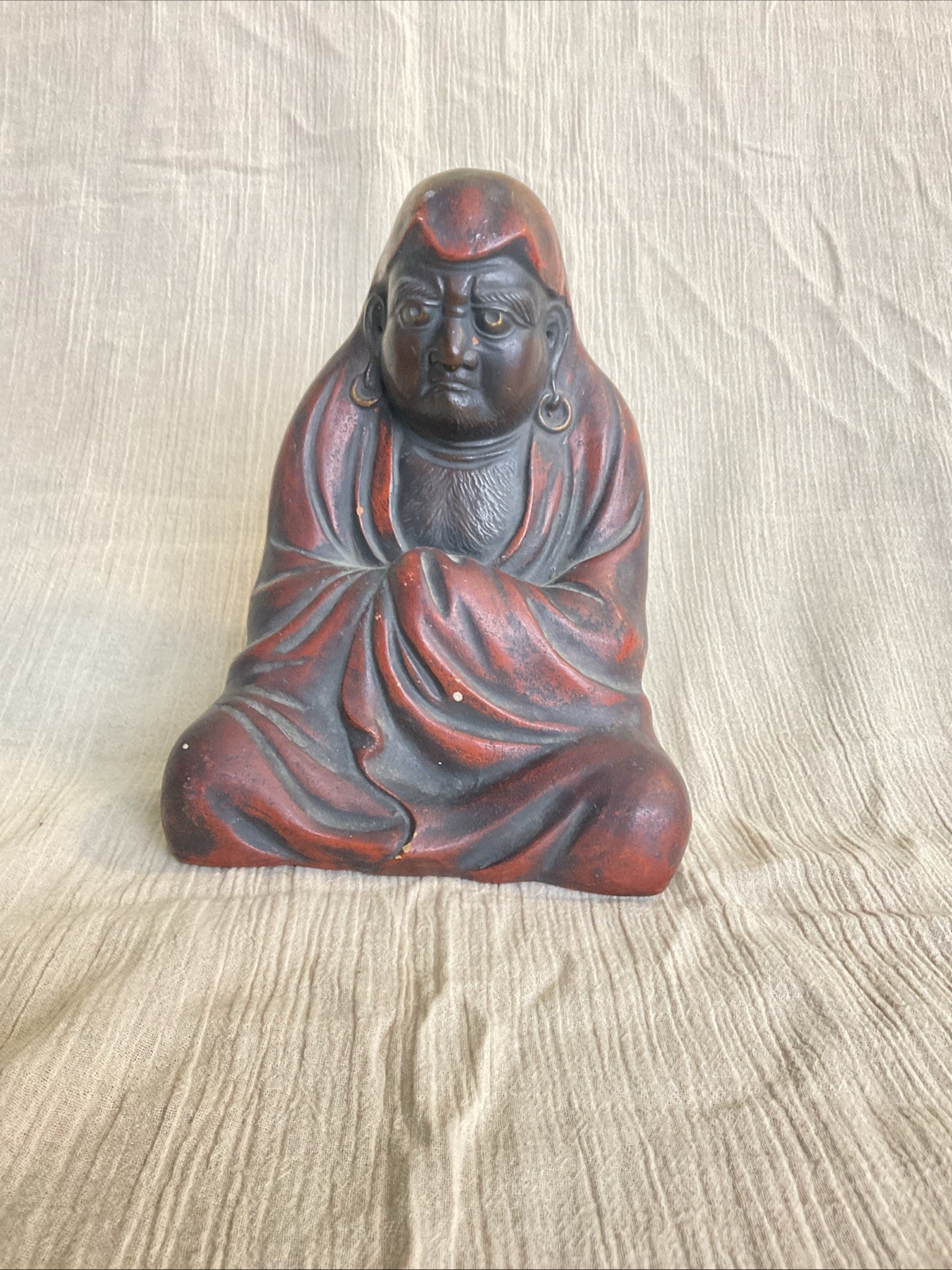 Vintage Japanese Figurine Daruma Daishi Buddhism Statue