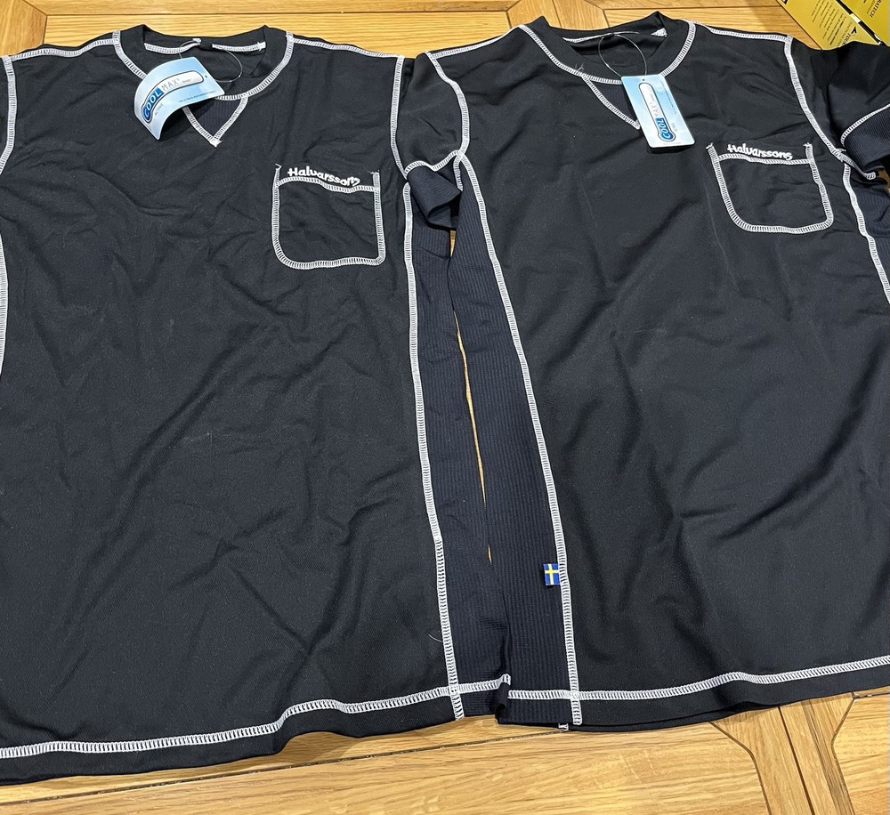 Halvarssons Light Motorcycle Base Layer Shirt Black Small X 2