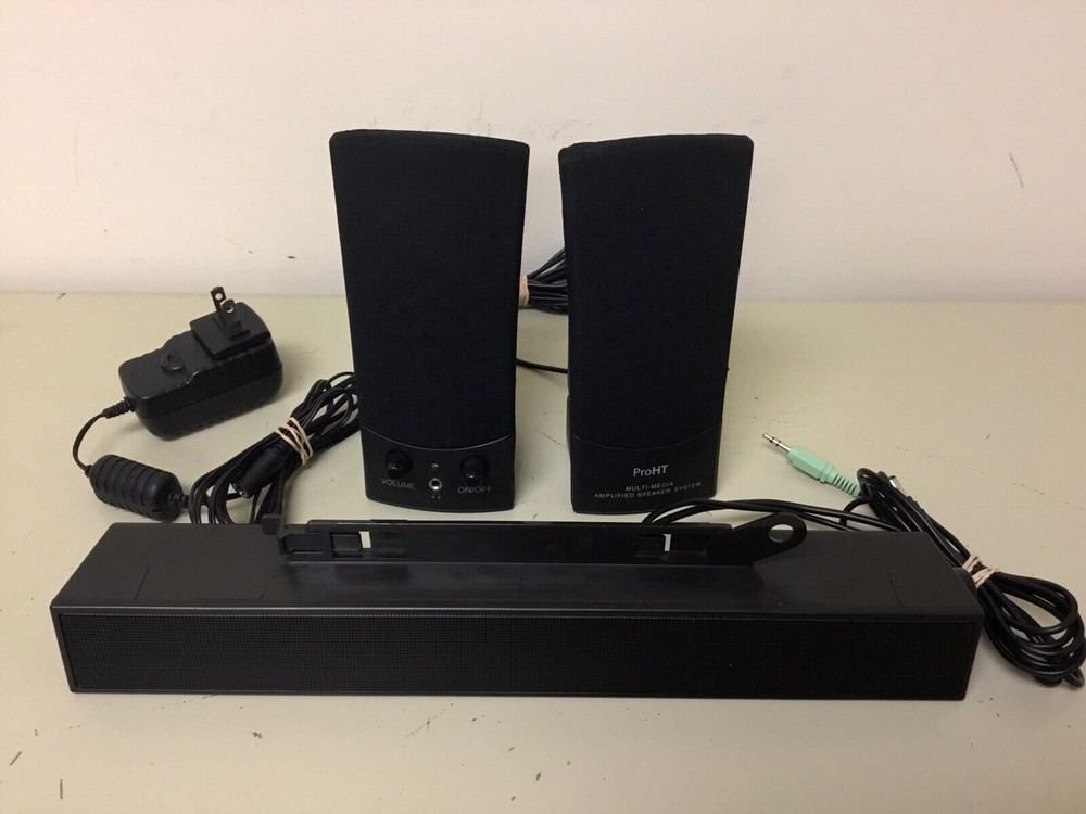 Speaker System Bundle | Dell AX510PA Mount Multimedia Soundbar + ProHT Speakers