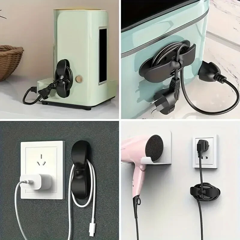 3 PCS Silicone Cable Organizer Clips, Cord Winder Fixing Device, Multifunctional