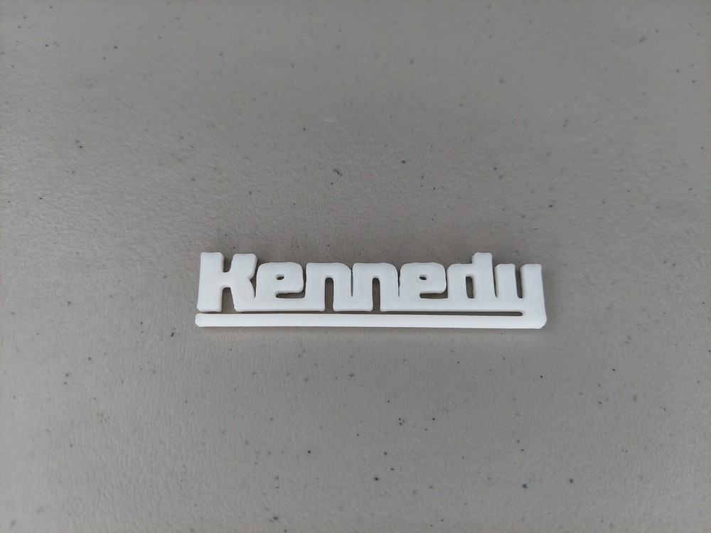Kennedy Kits Tool Box "Kennedy" Label Placard Emblem Plastic