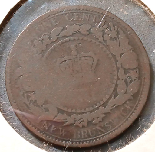 1861 Canada New Brunswick One Cent KM 6