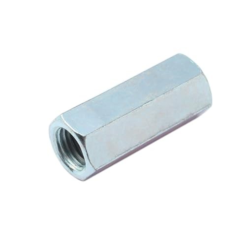50 Packs Rod Coupling Nuts, UNC Threaded Hex Coupling Nut 1/4"-20