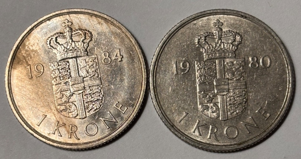 Denmark 1 Krone 1980 1984
